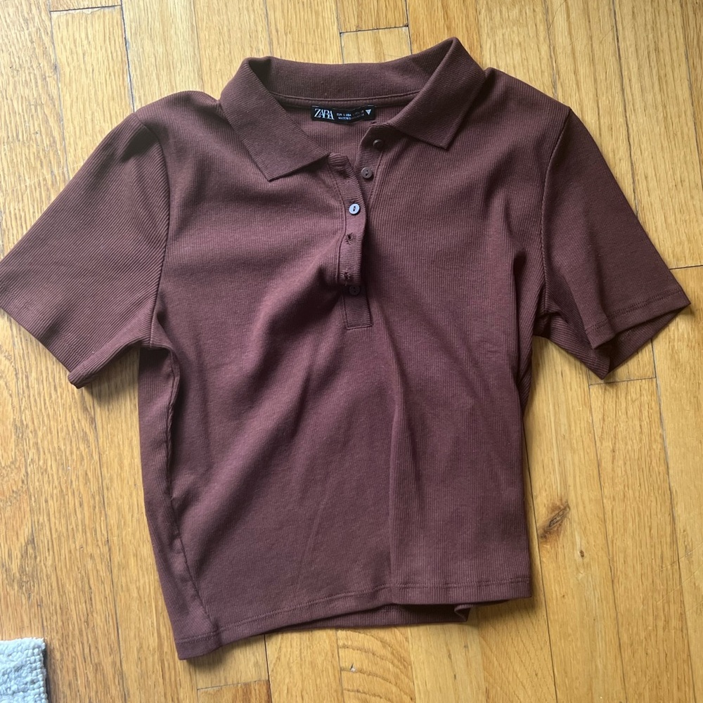 Zara Brown Polo Shirt